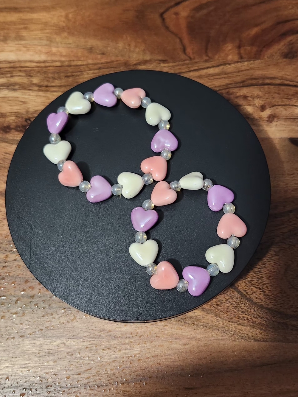 Handmade Mommy And Me Hearts Stretchy Bracelets